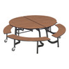 Round Mobile Bench Cafeteria Table - AmTab MBR604
