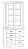 Hann SC-140G Laboratory Display Cabinet With Eight Drawers 48 Inch Wide