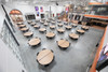Environmental of Round Mobile Cafeteria Table - AmTab
**Props Not Included**