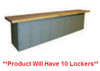 Hann W-6L Steel Base Wall Workbench With 10 Vertical Lockers 24 x 72