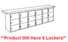 Hann WA-6L Steel Base Wall Workbench With 9 Horizontal Lockers 24 x 72