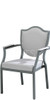 MTS Seating 95/1A Salon Nesting Dining Side Arm Chair With Traditional Shield Back 18 Inch Seat Height