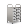 Callero Plus Double Trolley with 16 Shallow Trays - Gratnells SSET0544