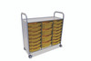Gratnells SSET2144 Callero Plus Treble Cart with 16 Shallow Trays and 4 Deep Trays