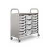 Callero Plus Treble Cart with 16 Shallow Trays and 4 Deep Trays - Gratnells SSET2144