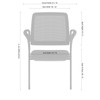 Starlight Fabric Stacking Chair with Arms - Office Source OSSN6007FRD