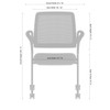 Starlight Fabric Stacking Chair with Arms (Shown w/ Included Optional Casters) - Office Source OSSN6007FNV