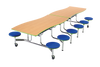 AmTab MSOWT1 Ocean Waves Mobile Stool Cafeteria Table