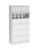 Tennsco FS361L Six Tier Lateral File with Fixed Shelf and Retractable Door 36x17x76