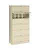 Tennsco FS361L Six Tier Lateral File with Fixed Shelf and Retractable Door 36x17x76