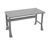 Tennsco WB-1-3060S Workbench With Steel Top And Flared Legs 60 x 30 x 33.5