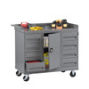 Tennsco MB-7-2545 Mobile Workbench With Cabinet and Two Four Drawer Pedestals 45 x 25 x 43