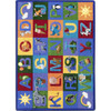 Joy Carpets 1926-C Learning Letter Sounds Rug 5' 4" x 7' 8"