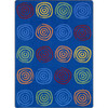 Joy Carpets 2012-D Simply Swirls Rug 7' 8" x 10' 9"  Rainbow