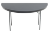 AmTab Dynalite Featherweight Heavy Duty ABS Plastic Half Round Folding Table