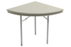 AmTab Dynalite Featherweight Heavy Duty ABS Plastic Quarter Round Folding Table
