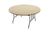 AmTab Round Folding Table with Plywood Core and Fixed Height