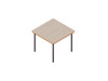 Square Folding Table with Plywood Core and Fixed Height - AmTab