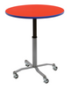 Round Mobile Markerboard EZ Tilt Cafe Table with Adjustable Height - AmTab WCBR