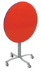 Round Mobile Markerboard EZ Tilt Cafe Table with Adjustable Height - AmTab WCBR