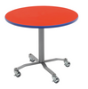 Round Mobile Markerboard EZ Tilt Cafe Table with Adjustable Height - AmTab WCBR