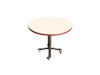 Round Mobile Markerboard EZ Tilt Cafe Table with Adjustable Height - AmTab WCBR