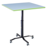 Square Mobile Markerboard EZ Tilt Cafe Table with Adjustable Height - AmTab WCBSQ