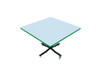 Square Mobile Markerboard EZ Tilt Cafe Table with Adjustable Height - AmTab WCBSQ