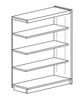 KI CRFS5412A CrossRoads Single Face Adder Unit Library Shelving 12 W x 36 D