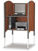 Smith Carrel 02385 Kiosk Carrel with Printer Shelf and CPU Holder