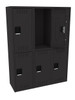 Tennsco DTS-151530-C Assembled Steel Double Tier 3 Wide Locker without Legs 45 x 15 x 60