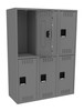 Tennsco DTS-151830-C Assembled Steel Double Tier 3 Wide Locker without Legs 45 x 18 x 60