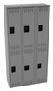 Tennsco DTS-121536-C Assembled Steel Double Tier 3 Wide Locker without Legs 36 x 15 x 72