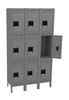 Tennsco TTS-151524-3 Assembled Steel Triple Tier 3 Wide Locker with Legs 45 x 15 x 78 