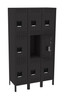 Tennsco TTS-151824-3 Assembled Steel Triple Tier 3 Wide Locker with Legs 45 x 18 x 78