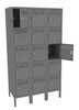 Tennsco BS5-121812-3 Assembled Steel 5 Tier Box Lockers 3 Wide with Legs 36 x 18 x 66