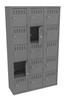 Tennsco BS5-121212-C Assembled Steel 5 Tier Box Lockers 3 Wide without Legs 36 x 12 x 60
