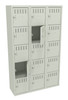 Tennsco BS5-121212-C Assembled Steel 5 Tier Box Lockers 3 Wide without Legs 36 x 12 x 60