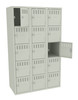 Tennsco BS5-121812-C Assembled Steel 5 Tier Box Lockers 3 Wide without Legs 36 x 18 x 60