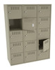 Tennsco BS5-151812-C Assembled Steel 5 Tier Box Lockers 3 Wide without Legs 45 x 18 x 60