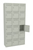 Tennsco BS6-121212-C Assembled Steel 6 Tier Box Lockers 3 Wide without Legs 36 x 12 x 72
