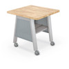 Compass Makerspace Table with Butcher Block Top - MooreCo - Side Panels and Shelves Sold Separately