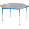 Hexagon Activity Table with Modern Classic Legs - Allied CLS48HX