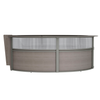 Linea Italia ZU319 5 Unit Curved Reception Desk with Plexi Glass 143 W x 133 L