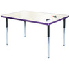 Modern Classic Rectangle Shaped Dry Erase Table with Adjustable Height - Allied USA