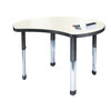 Aero Chip Shaped Dry Erase Table with Adjustable Height - Allied USA ARO48CPDE Aero Chip Shaped Dry Erase Table with Adjustable Height - Allied USA ARO48CPDE