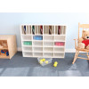 Whitney Brothers WB0664 Whitney White Cubby Organizer Cabinet 50"W x 15"D X 38.50"H