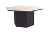 LIAT BE-003-G1 Hexagon Belmont Table with Six Round Ottomans 60 W x 60 D