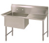 One Compartment Sink with Drainboard - BK Resources BKS6-1-1620-14-18