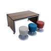 Lifestyle Image of Rectangle Conversation Table with High Pressure Laminate Top - AmTab
**Props Not Included**